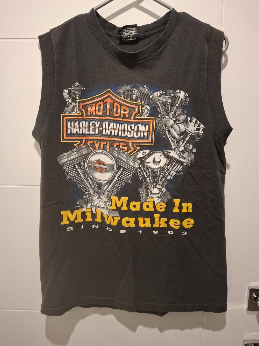 Harley-Davidson Black Sleeveless 'Made In Milwaukee' Graphic Tank